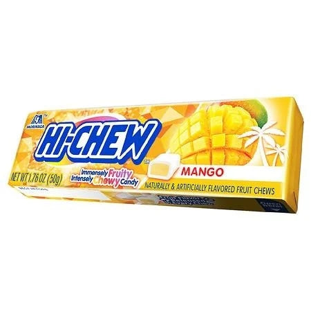 Morinaga, Morinaga Hi Chew Mango, Pack of 10, Size 1.76oz — front of pack at Exotic Snaxx Chicago
