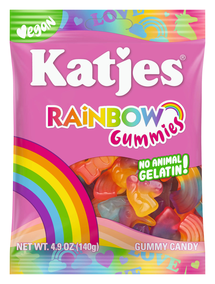Katjes Rainbow Gummies, 4.9oz, — front of pack at Exotic Snaxx Chicago