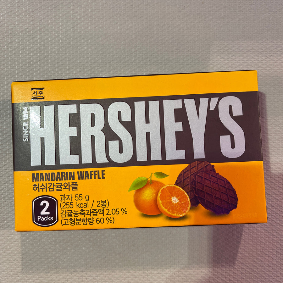 Hershey’s Mandarin Waffle ( Korea) — front of pack at Exotic Snaxx Chicago