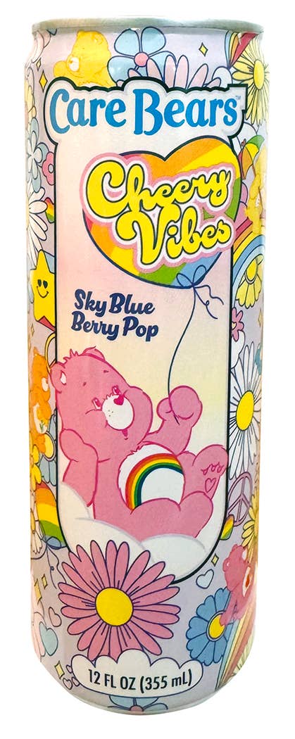 Care Bears Cheery Vibes Sky Blue Berry Pop — front of pack at Exotic Snaxx Chicago