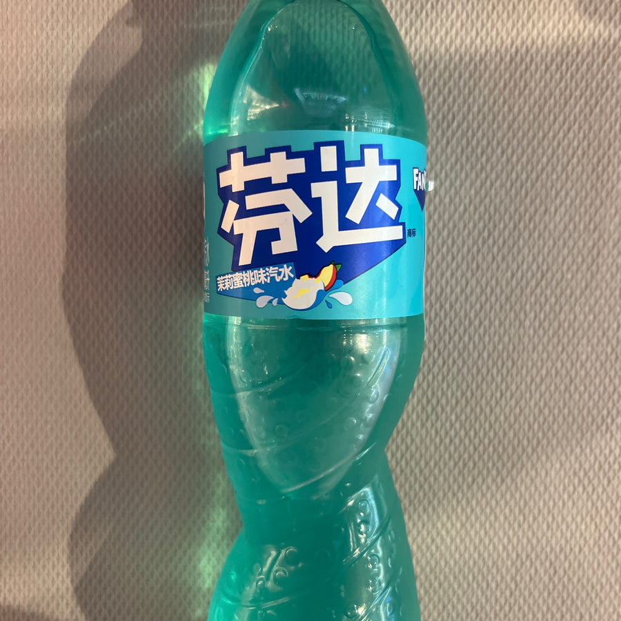 Fanta Jasmine Peach(China) — front of pack at Exotic Snaxx Chicago