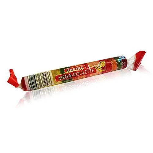 Haribo Gummi Roulettes, Mega-Roulette — front of pack at Exotic Snaxx Chicago