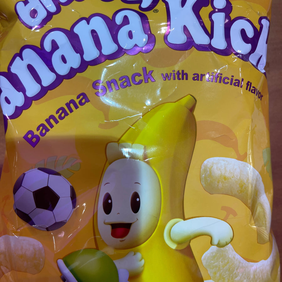 Nongshim Banana Kick – Banana Snack — front of pack at Exotic Snaxx Chicago