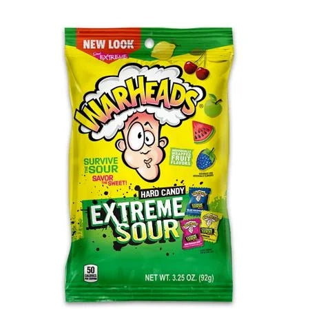 Warheads Extreme Sour Hard Candy oz — front of pack at Exotic Snaxx Chicago