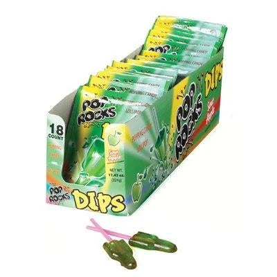 Pop Rocks Dips-Sour Apple — front of pack at Exotic Snaxx Chicago