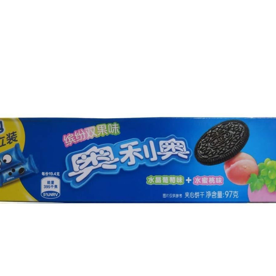 Oreo Cookie (Grape & Peach Flavour) 97g — front of pack at Exotic Snaxx Chicago