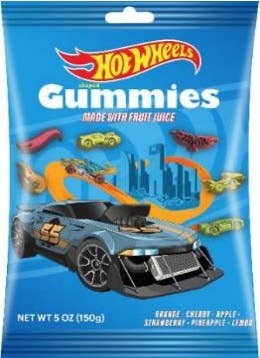 Hot Wheels Shaped Gummies, 5oz, — front of pack at Exotic Snaxx Chicago