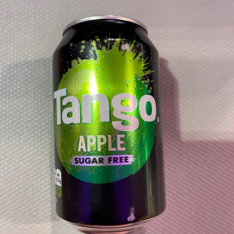 Tango Apple Sugar Free Can Carbonated (UK) — front of pack at Exotic Snaxx Chicago