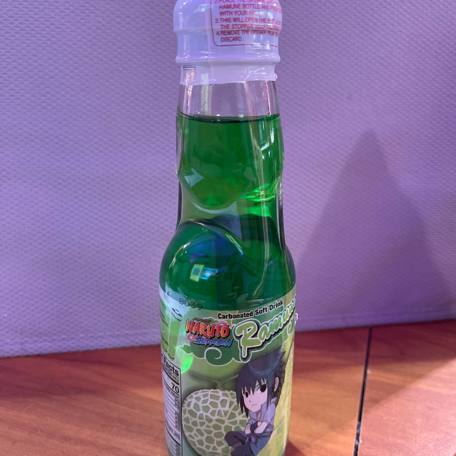 Naruto Ramune Soda – Melon 200 mL (Product of Japan) — front of pack at Exotic Snaxx Chicago