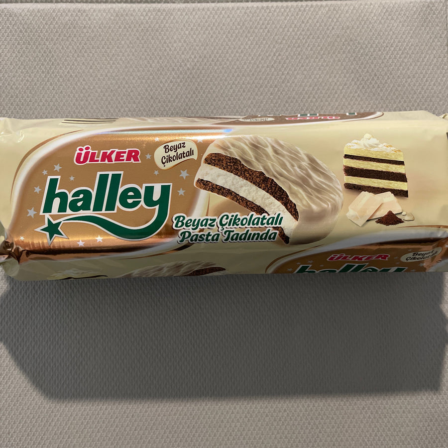 Ülker Halley White Chocolate (Turkey) — front of pack at Exotic Snaxx Chicago
