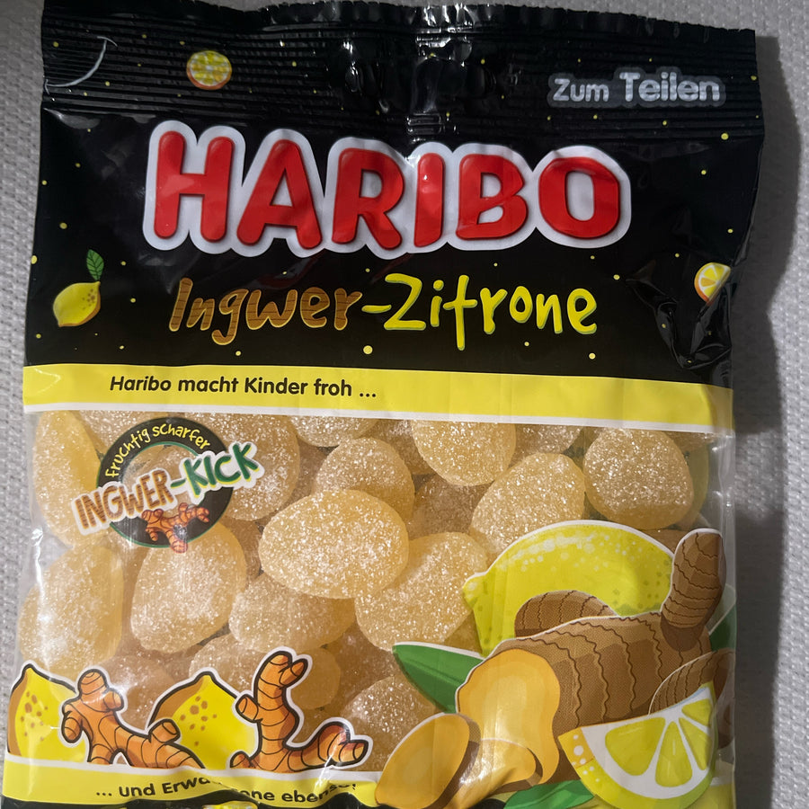 Haribo Ingwer-Zitrone (Germany) — front of pack at Exotic Snaxx Chicago