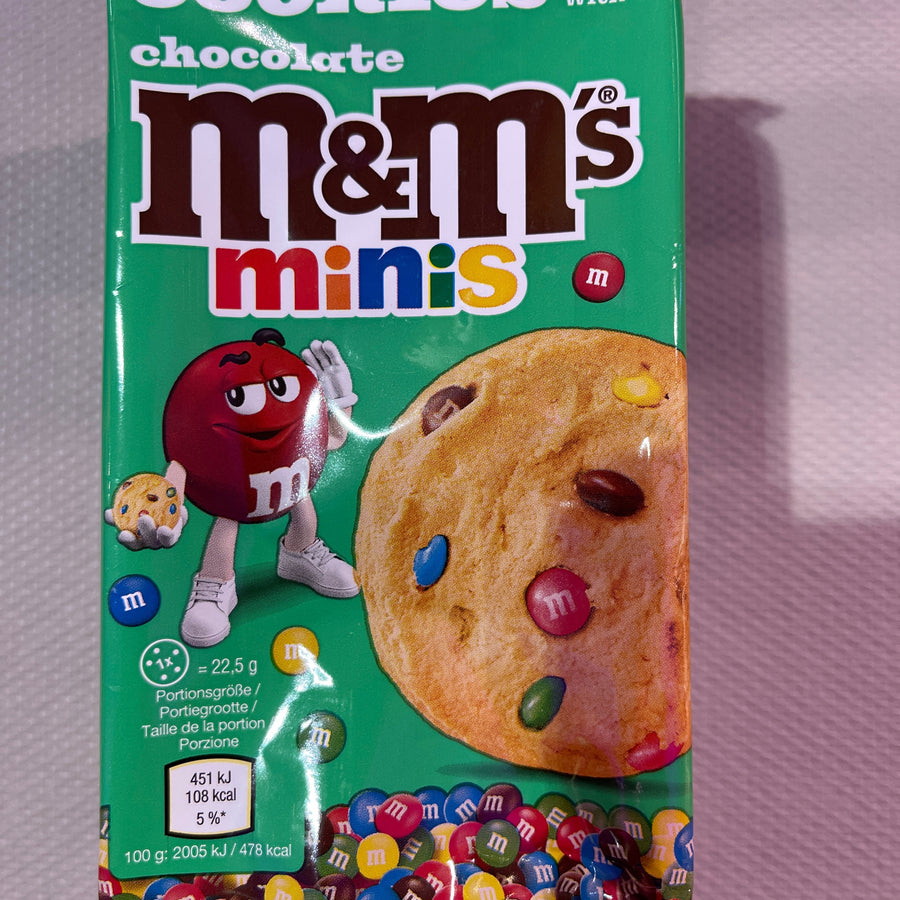M&M Minis Milk Chocolate ( UK) — front of pack at Exotic Snaxx Chicago