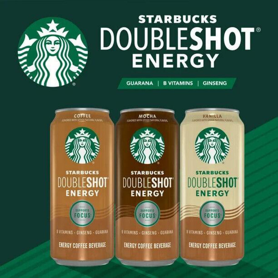 Starbucks Doubleshot Energy – White Chocolate — front of pack at Exotic Snaxx Chicago