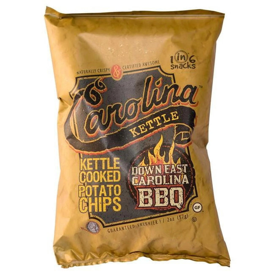 Carolina Down East BBQ Potato Chips — front of pack at Exotic Snaxx Chicago