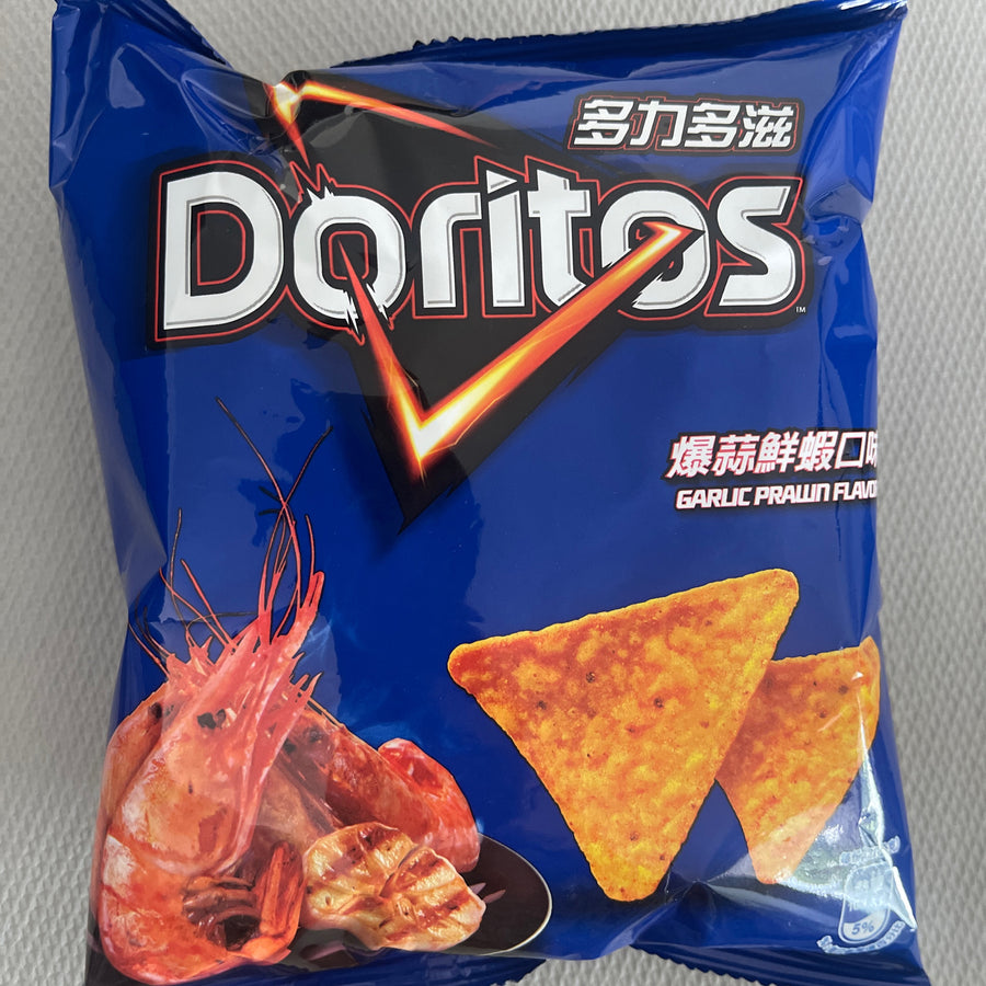 Doritos Garlic Shrimp Flavor (Taiwan) — front of pack at Exotic Snaxx Chicago