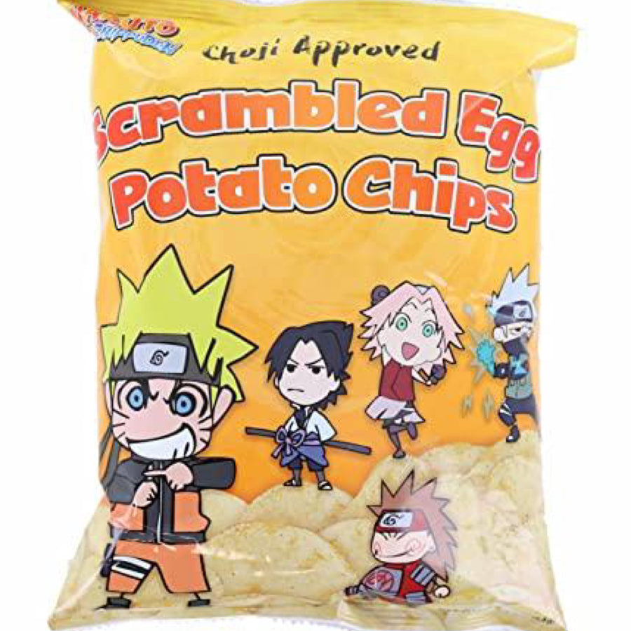 Scrambled Egg Potato Chips – Naruto Edition (Taiwan) — front of pack at Exotic Snaxx Chicago