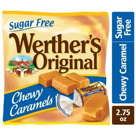 Werther's Sugar Free Chewy Caramel — front of pack at Exotic Snaxx Chicago
