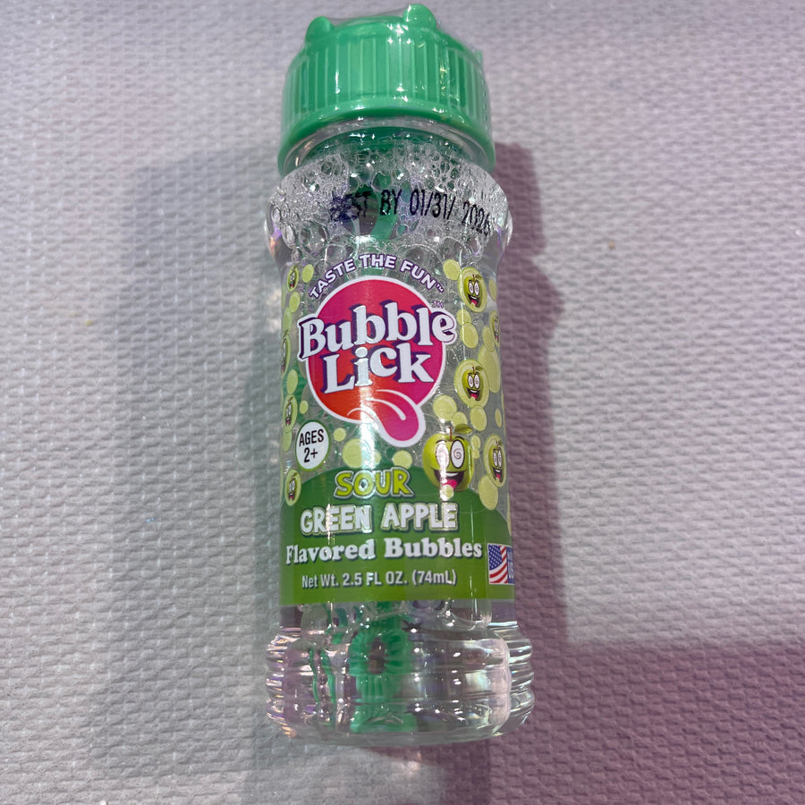 Bubble Lick Sour Apple — front of pack at Exotic Snaxx Chicago