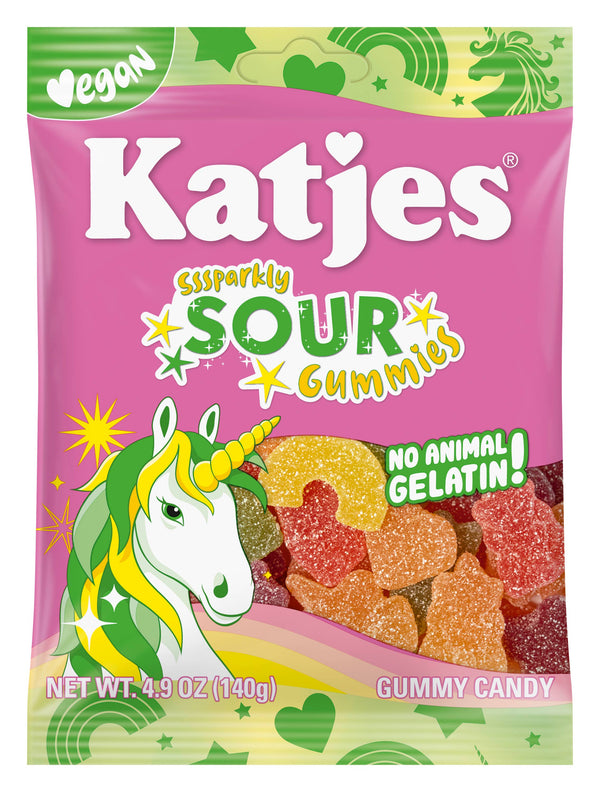 Katjes Sparkly Sour Gummies, 4.9oz,