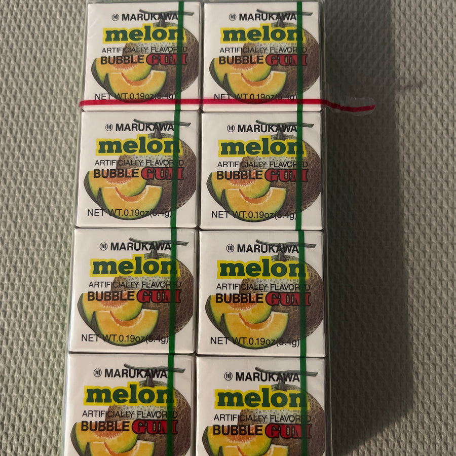 Marukawa Melon Bubble Gum (Japan) — front of pack at Exotic Snaxx Chicago