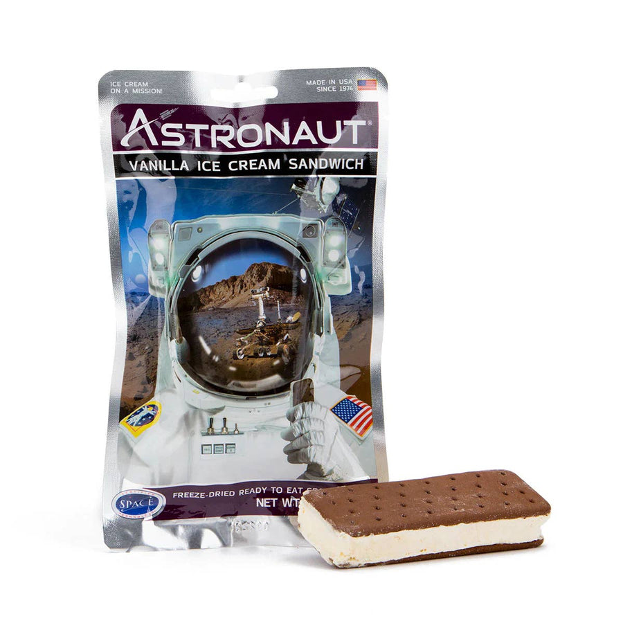 Astronaut Vanilla Ice Cream Sandwich, Freeze Dried, — front of pack at Exotic Snaxx Chicago