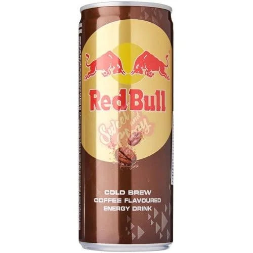 Red Bull Cold Brew Coffee Flavored Energy Drink Product of Thailand — front of pack at Exotic Snaxx Chicago