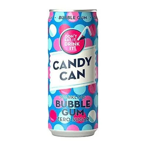Candy Can Sparkling Bubble Gum Zero Sugar Product of United Kingdom