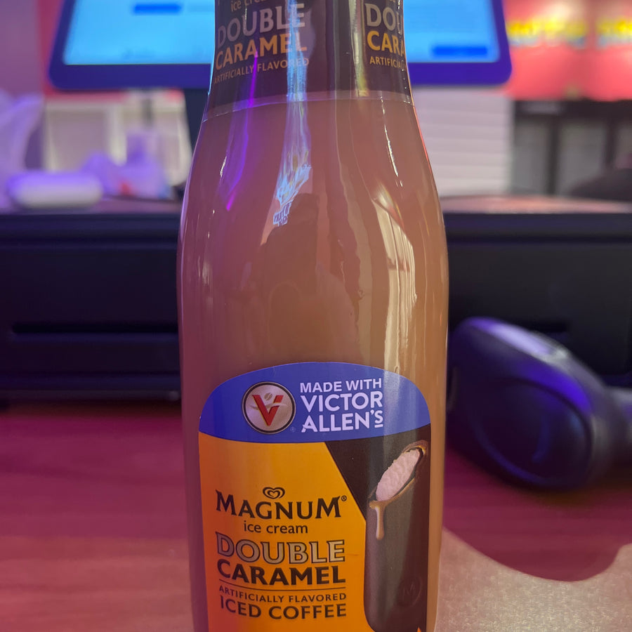 Magnum Double Caramel Iced Coffee (by Victor Allen’s) — front of pack at Exotic Snaxx Chicago