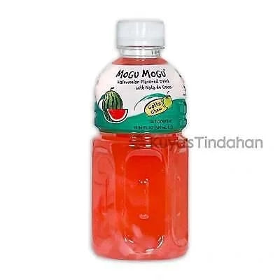 Mogu Mogu Watermelon Flavored Drink 320ml — front of pack at Exotic Snaxx Chicago