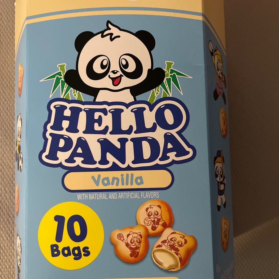Meiji Hello Panda Vanilla – Family Pack (USA) — front of pack at Exotic Snaxx Chicago