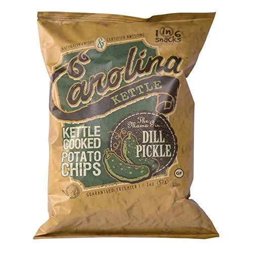 Carolina Dill Pickle Potato Chips — front of pack at Exotic Snaxx Chicago