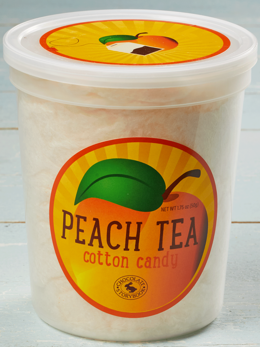 Peach Tea Cotton Candy — front of pack at Exotic Snaxx Chicago