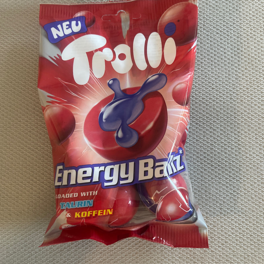 Trolli Energy Ball (Germany) age +13 — front of pack at Exotic Snaxx Chicago