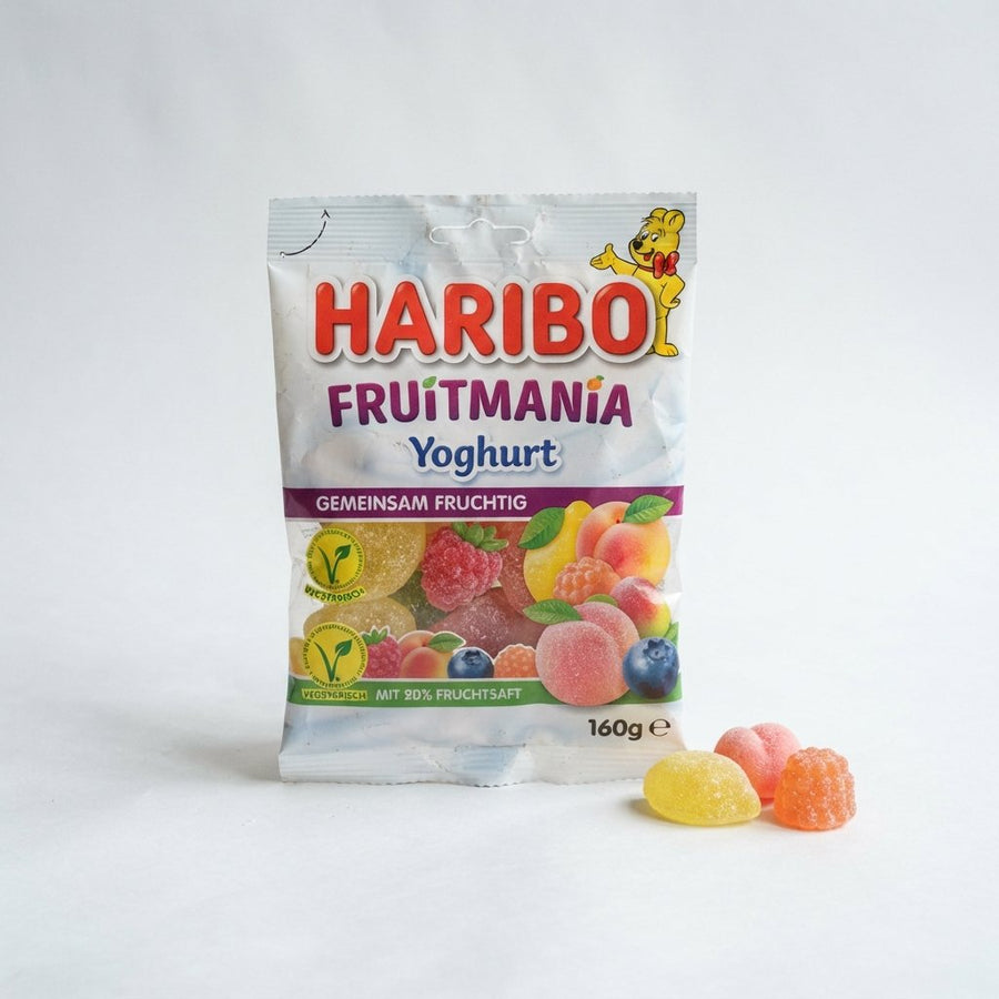 Haribo Fruitmania Germany — front of pack at Exotic Snaxx Chicago