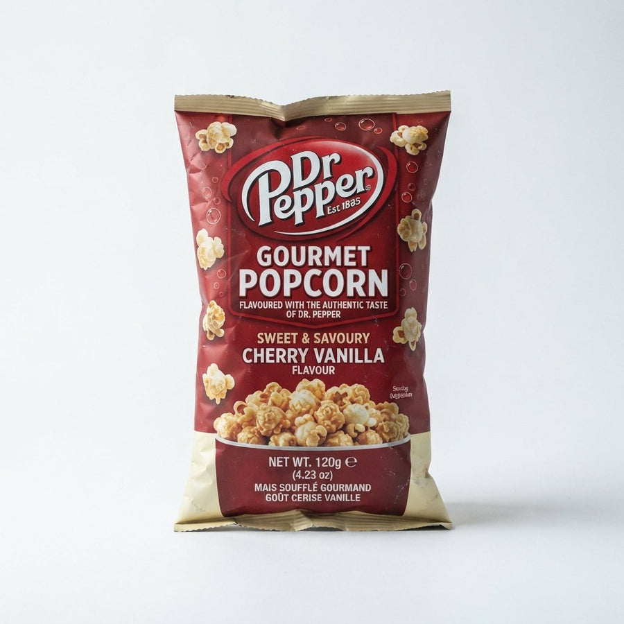 Dr.Pepper Gourmet Popcorn — front of pack at Exotic Snaxx Chicago
