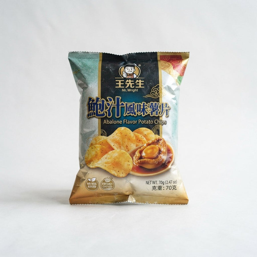 Abalone Flavor Potato Chips — front of pack at Exotic Snaxx Chicago