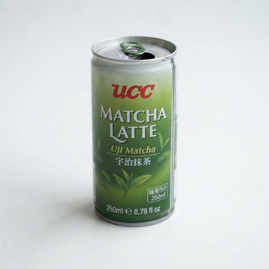 UCC Matcha Latte UJI Matcha Can 8.79fl oz/260ml — front of pack at Exotic Snaxx Chicago