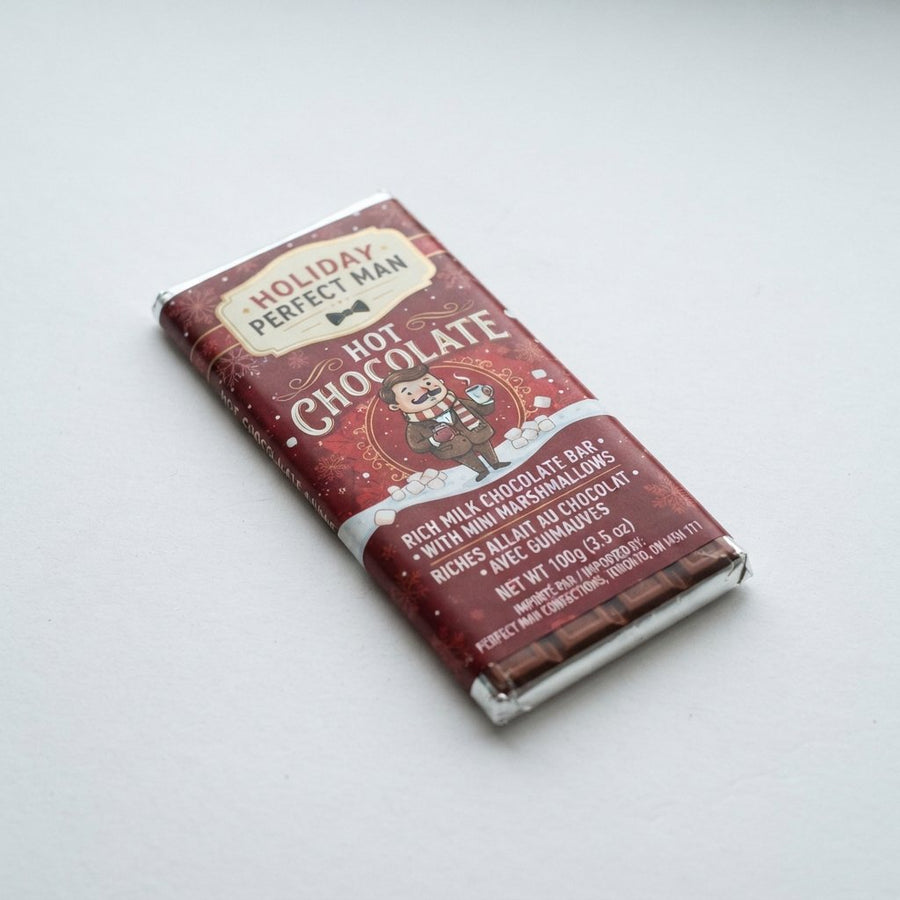 Holiday Perfect Man Hot Chocolate — front of pack at Exotic Snaxx Chicago