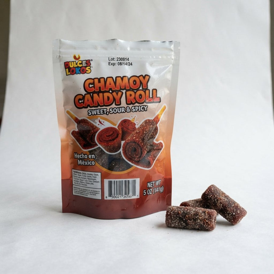 Chamoy Candy Roll Sour Sweet Spicy — front of pack at Exotic Snaxx Chicago