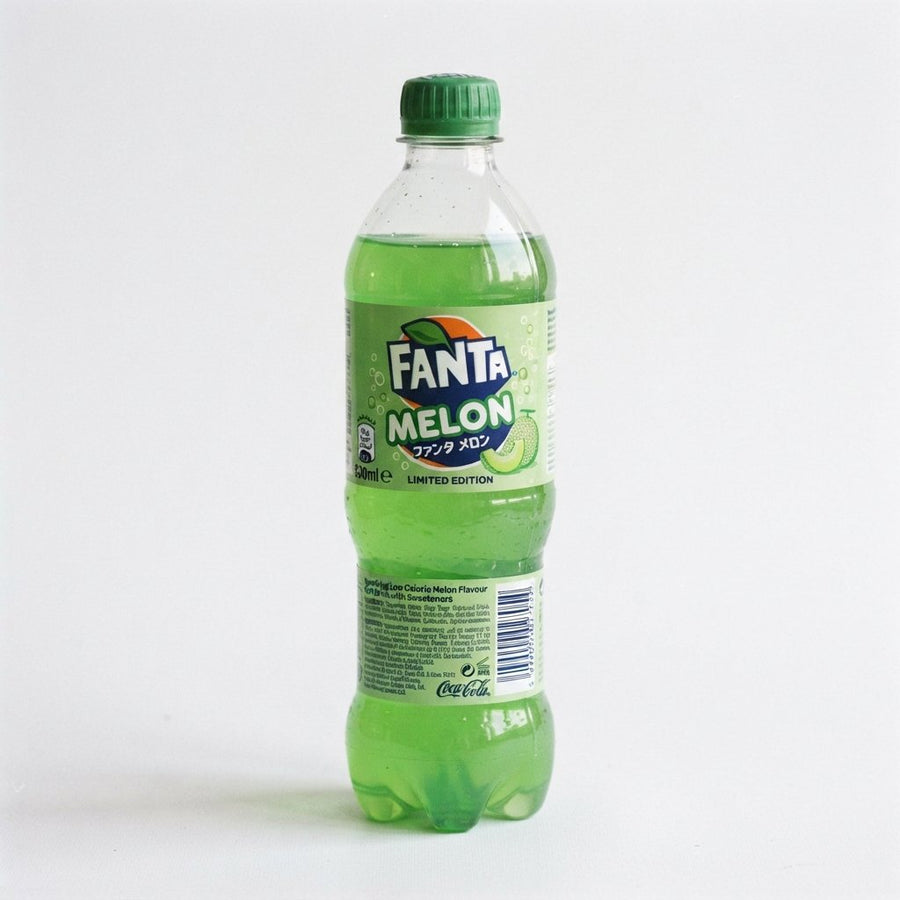 Fanta Melon Flavoured Limited Edition — front of pack at Exotic Snaxx Chicago