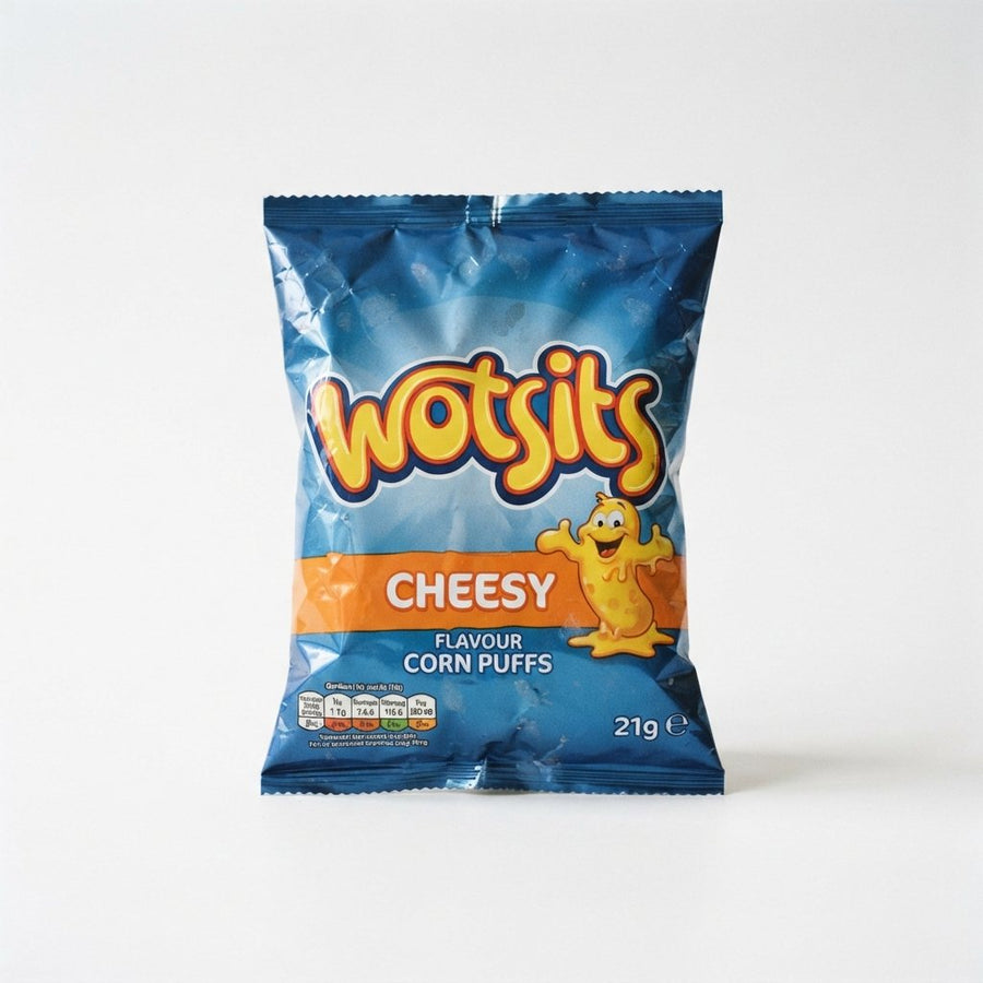 Wotsits Cheesy 21g ( UK ) — front of pack at Exotic Snaxx Chicago