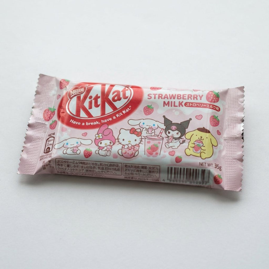 Kit Kat Strawberry Milk Sanrio Char — front of pack at Exotic Snaxx Chicago