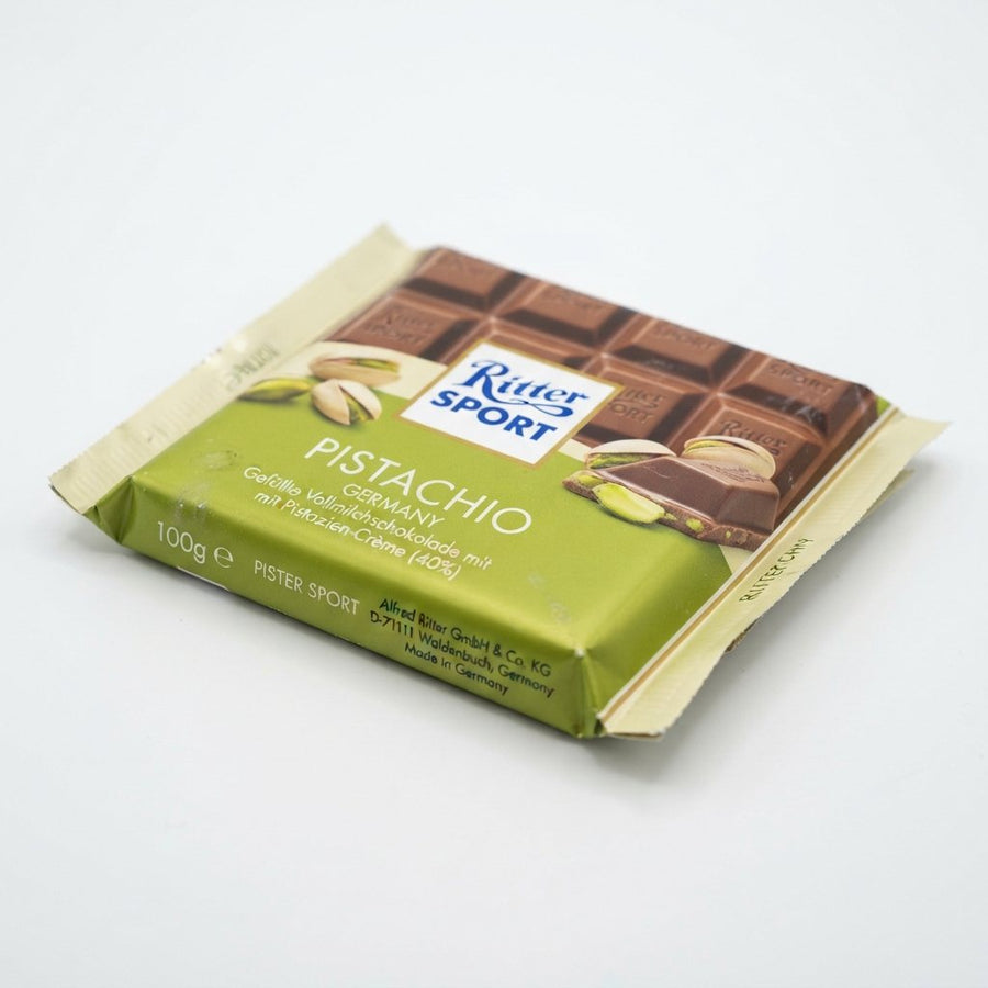 Ritter Sport Pistachio- Germany — front of pack at Exotic Snaxx Chicago